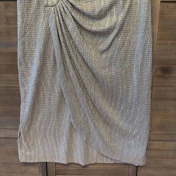 Collection DB‎ Silver Stretch Dress Party Wedding Curvy Belly Hide Plus Sz 20 - Picture 8 of 16